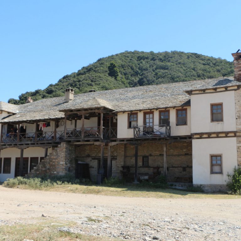 A building outside of the Monastery's walls.