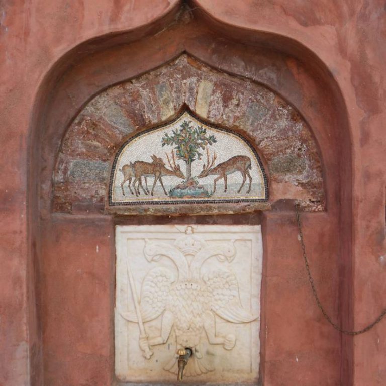 A fountain in the courtyard of the Monastery.