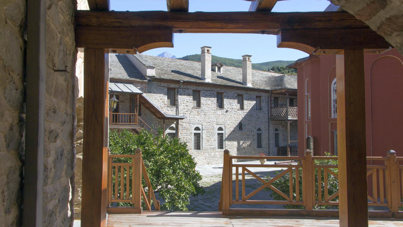 The Monastery's courtyard.