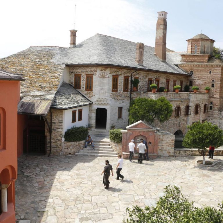 The old Cathedral and the refectory building, interconnected with an interior corridor.