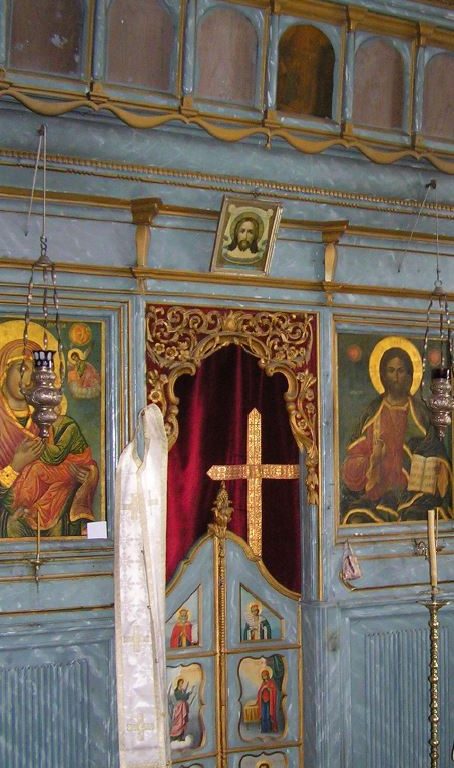 The interior of the cemetary's chapel.