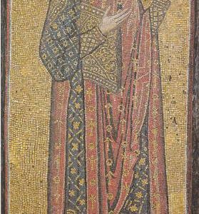 Mosaic icon of st Georgios, 11th century.