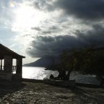 View to the south, with Mt Athos at the bottom.