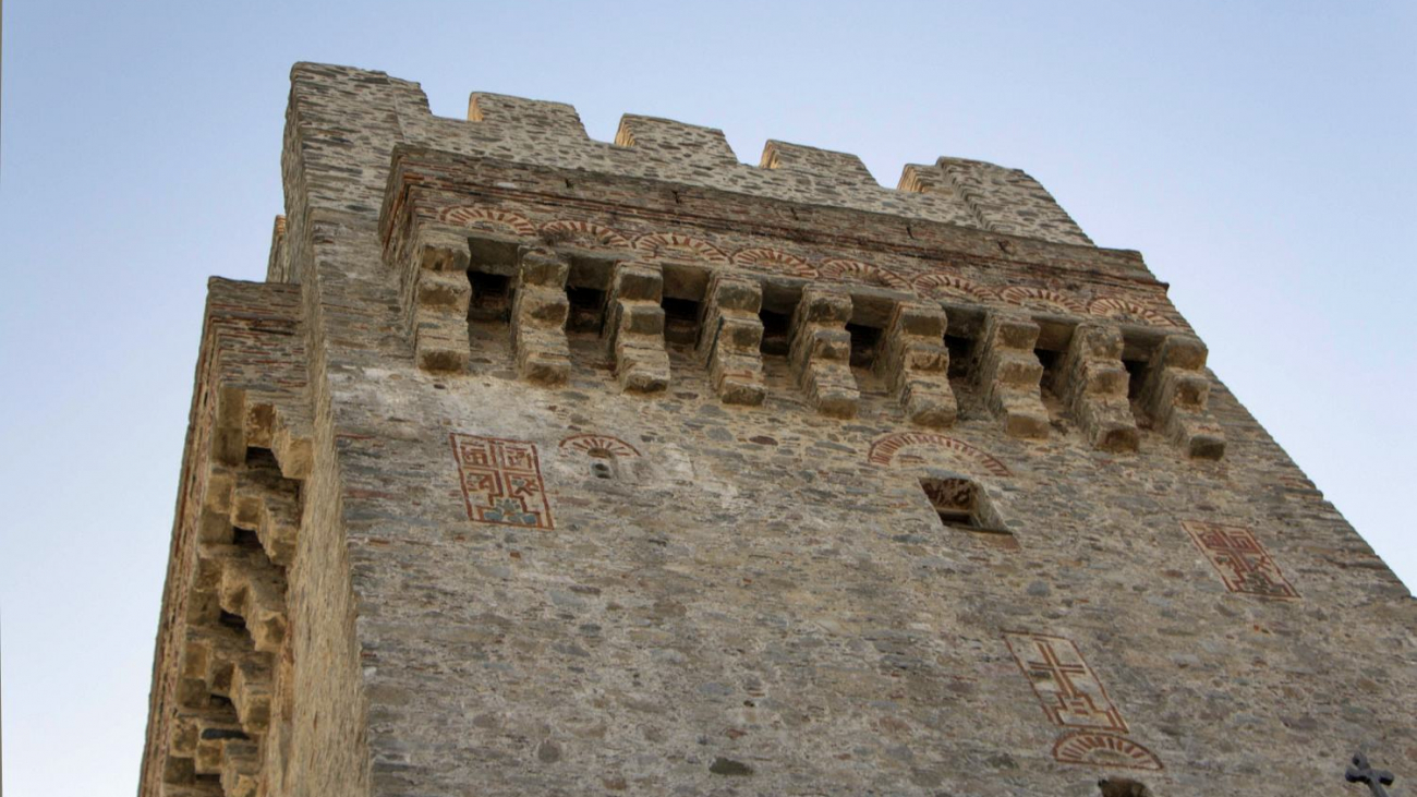 The tower of the Monastery with its unique architecture.