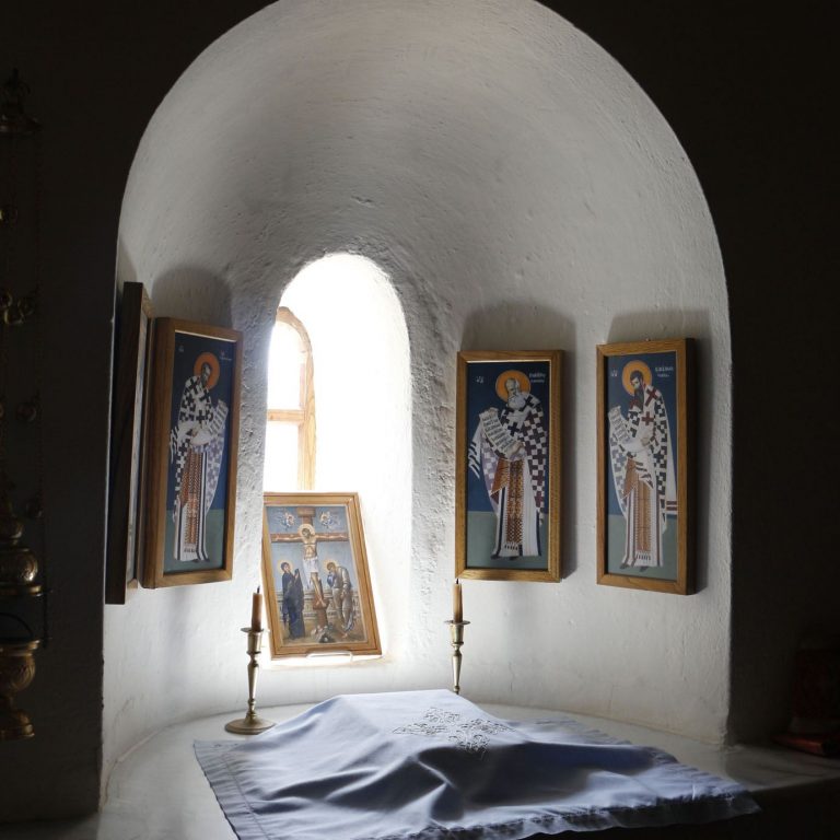 Window to the east, in the chapel of St Demetrios.