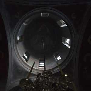 Dome inside the Cathedral, where the “Anarchist Father” is depicted.