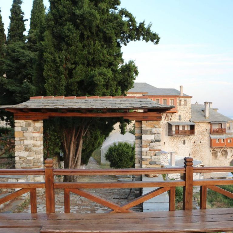 View of the Monastery from the cemetary.