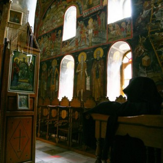 At the entrance nave.