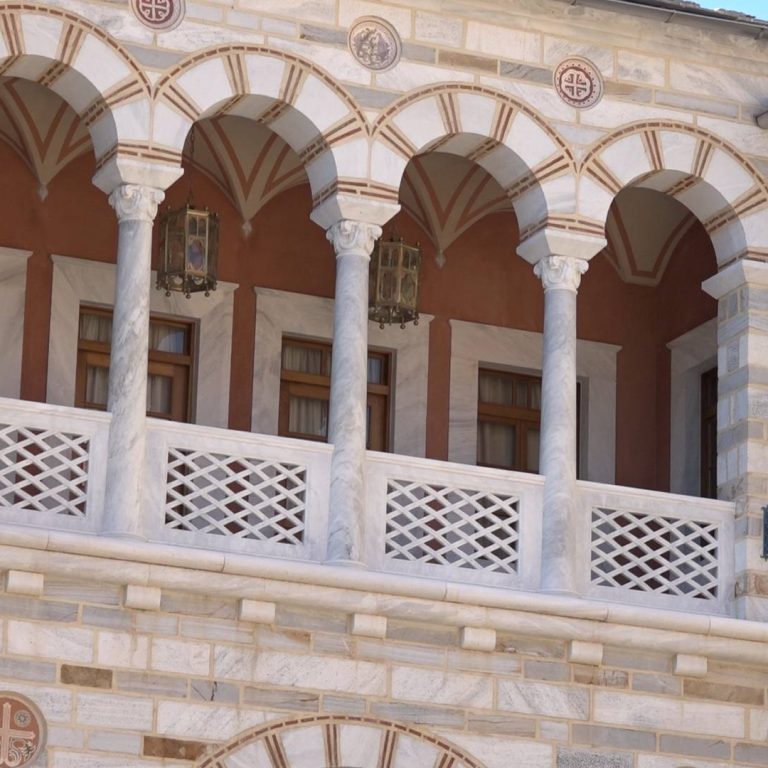 The balcony of the 'Synodikon' (conference hall).