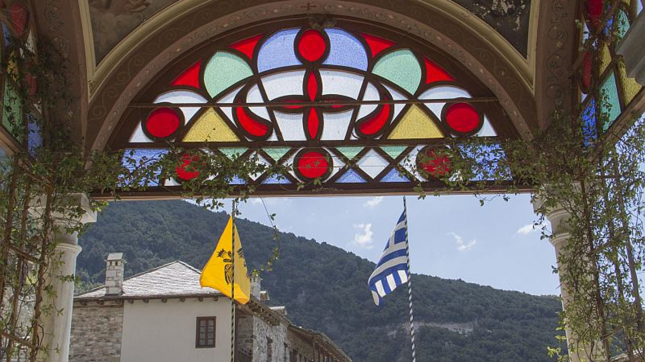 Entrace to the interior of the Monastery.