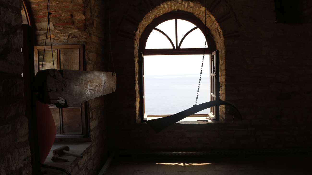 The signal that is calling the brothers of the Monastery to the daily worship.