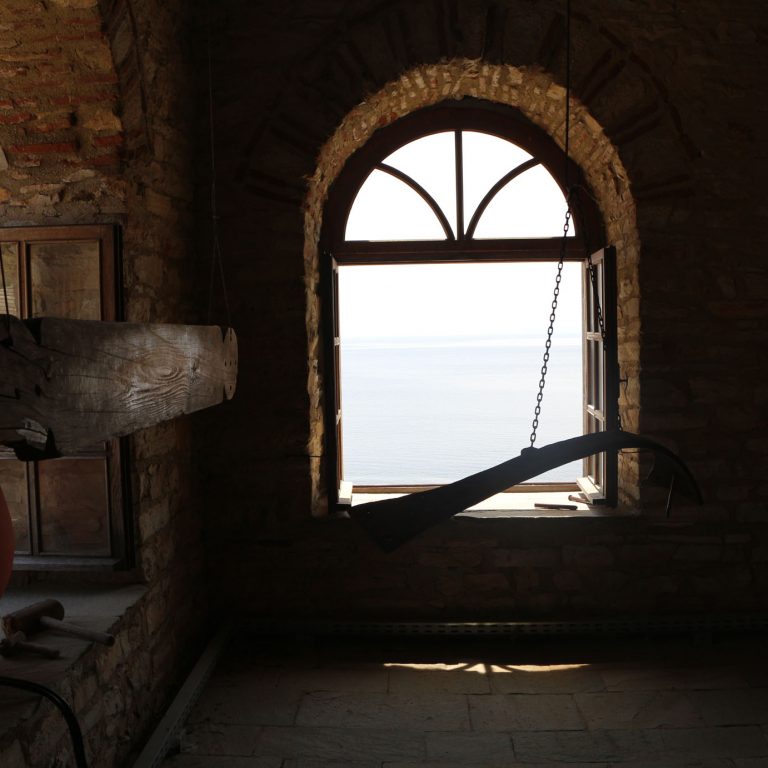 The signal that is calling the brothers of the Monastery to the daily worship.