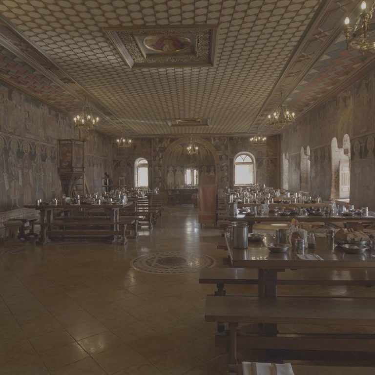 The interior of the refectory.