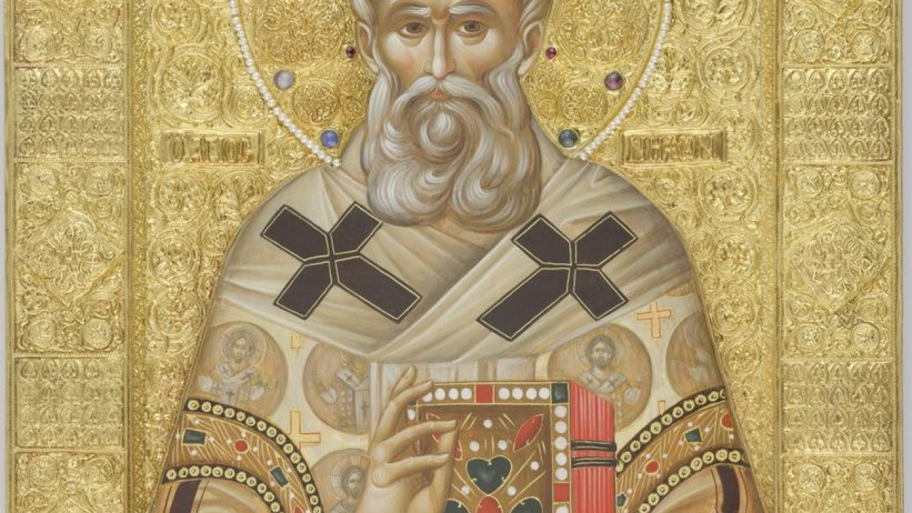 St. Niphon, patriarch of Constantinople. Portable icon, 21st century.