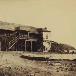 The old stables of the Monastery. 1853 Photograph.