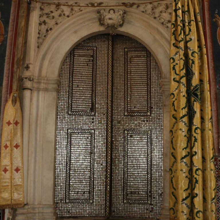 Ivory gate within the new Cathedral.