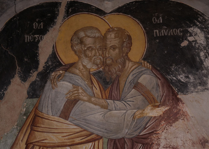 Ο εναγκαλισμός των Αποστόλων Πέτρου και Παύλου.