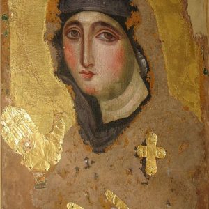 Εικόνα αντίγραφο της Παναγίας Αγιοσορίτισσας στην Santa Maria del Rosario, στη Ρώμη, πιθανώς 7ος ή 8ος αιώνας.