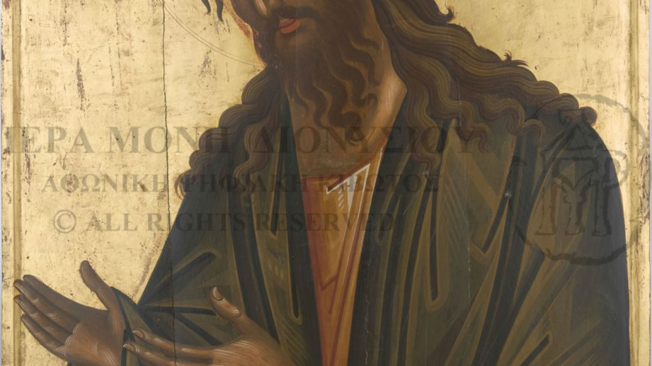 Ο άγιος Ιωάννης ο Πρόδρομος. Δεσποτική εικόνα, 16ος αιώνας.