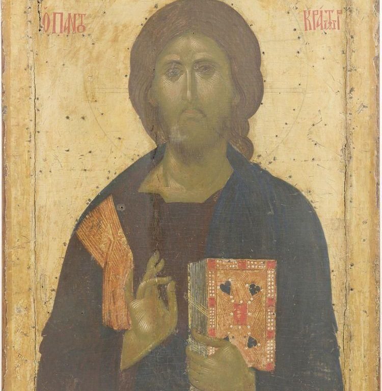 Ο Χριστός Παντοκράτωρ. Φορητή εικόνα, 14ος αιώνας.