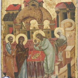 Η Υπαπαντή του Χριστού. Φορητή εικόνα, 15ος αιώνας.