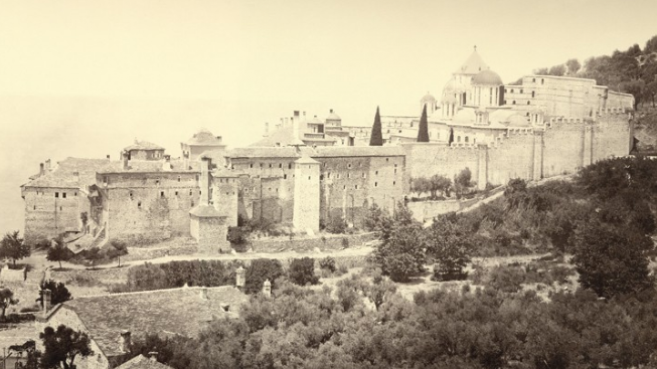 Φωτογραφία της Μονής από το 1870.