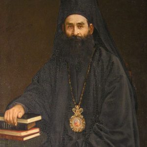 Ο Πατρών και Ηλείας Νικηφόρος Καλογεράς, καθηγητής της Θεολογικής Σχολής των Αθηνών.