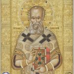Ο άγιος Νήφων πατριάρχης Κωνσταντινουπόλεως. Φορητή εικόνα, 21ος αιώνας.