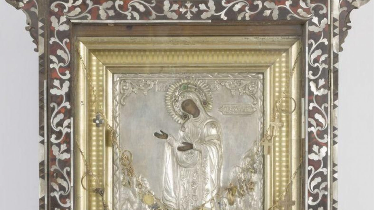Η Παναγία Γερόντισσα η Πυροσώτειρα. Φορητή εικόνα.